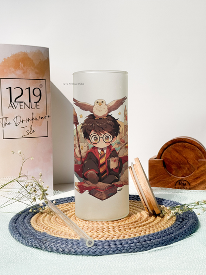 Frosted Grande Sipper 650ml| Harry Potter Print| 20oz Tall Tumbler with straw and lid