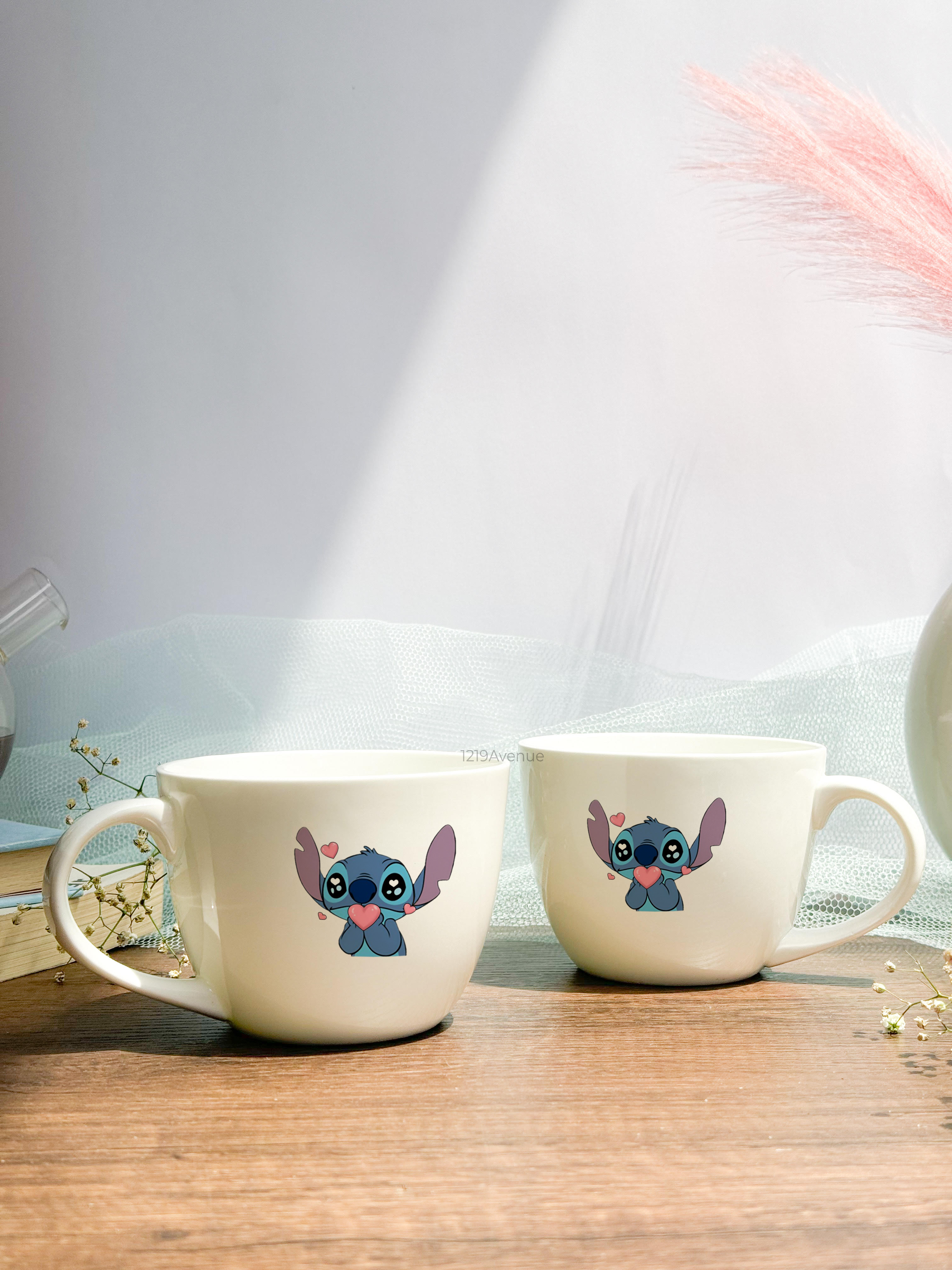 Grande Ceramic Cups |420ml |Hell In Love Permanent Print | Premium Ceramic Cups