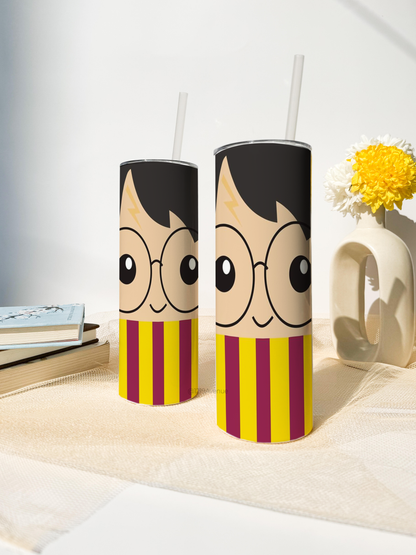 Colossal Tumbler 750ml with Silicon Straw |  H.P Full Print| Double Walled Insulated Tumbler 26oz