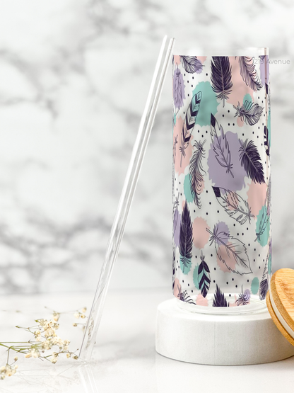 Clear Grande Sipper 650ml| Boho Love Print| 22 oz Coffee Tumbler with Straw and Lid