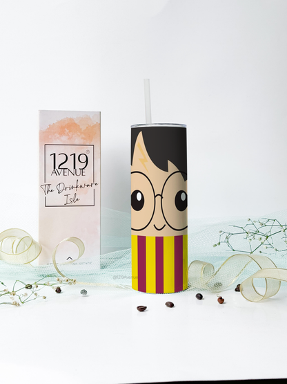 Colossal Tumbler 750ml with Silicon Straw |  H.P Full Print| Double Walled Insulated Tumbler 26oz