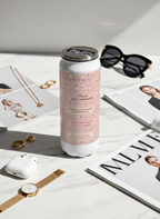 Personalized Ivora Metal Can Sipper 500 ML | Veloura Affirmations Print | Double Walled Hot & Cold Tumbler