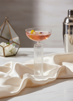 Totem Flutted Stem Coupe Glasses Set Of 2 | Luxury Cocktail & Champagne Glasses