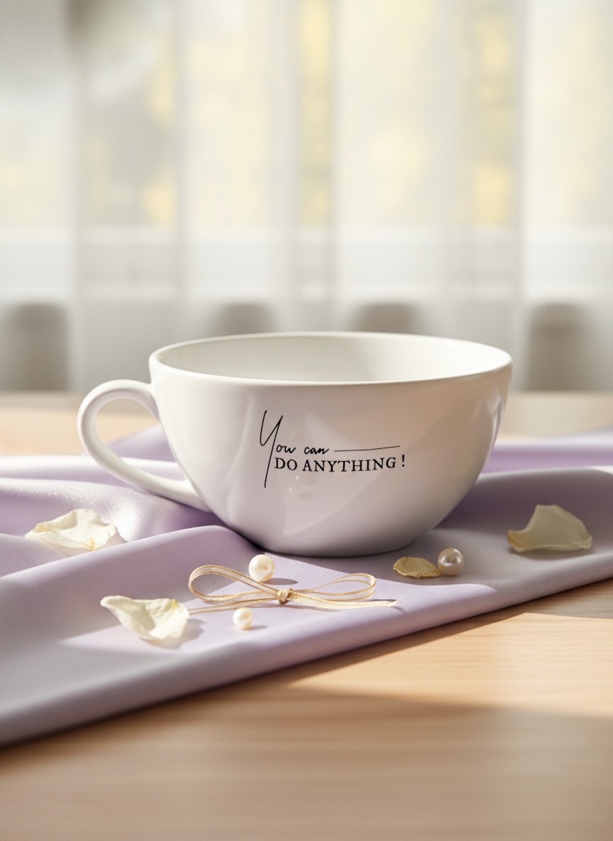 Brawny Ceramic Cups | 250ml |You Can Do Anything Permanent Print | Premium Brawny Ceramic Cups