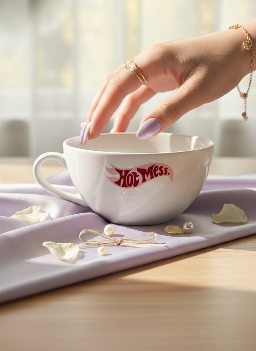 Brawny Ceramic Cups | 250ml |Hot Mess Permanent Print | Premium Brawny Ceramic Cups