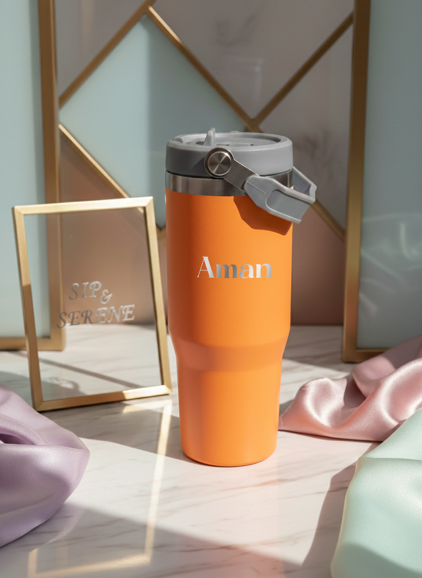 Personalized WayFay Double Walled Insulated 12 hrs+ Tumblers 1000 ML | 1 litre | Premium Gifting