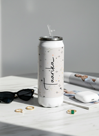Personalized Ivora Metal Can Sipper 500 ML | Starlight Whisper Print | Double Walled Hot & Cold Tumbler