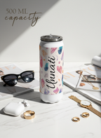 Personalized Ivora Metal Can Sipper 500 ML | Crystal Aura Print | Double Walled Hot & Cold Tumbler