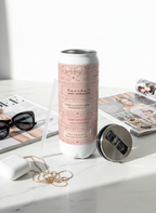 Personalized Ivora Metal Can Sipper 500 ML | Veloura Affirmations Print | Double Walled Hot & Cold Tumbler