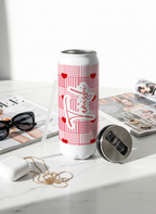 Personalized Ivora Metal Can Sipper 500 ML | Heart Quilt Print | Double Walled Hot & Cold Tumbler