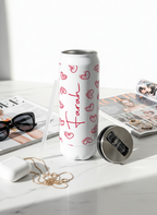 Personalized Ivora Metal Can Sipper 500 ML | Sweetheart Sketch Print | Double Walled Hot & Cold Tumbler