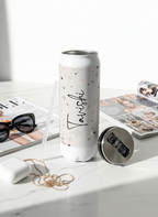 Personalized Ivora Metal Can Sipper 500 ML | Starlight Whisper Print | Double Walled Hot & Cold Tumbler