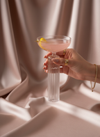 Totem Flutted Stem Coupe Glasses Set Of 2 | Luxury Cocktail & Champagne Glasses