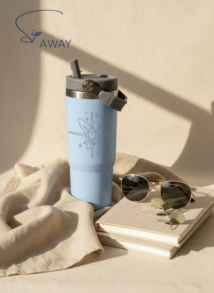 WayFay Tumbler Double Walled Insulated 12 hrs+ 1000 ML | 7 Colors|Cosmic Pulse | 1 Litre 1219 Avenue