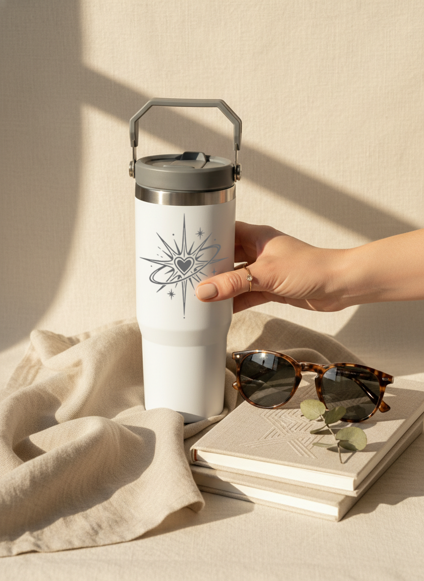 WayFay Tumbler Double Walled Insulated 12 hrs+ 1000 ML | 7 Colors|Heart Nebula | 1 Litre 1219 Avenue