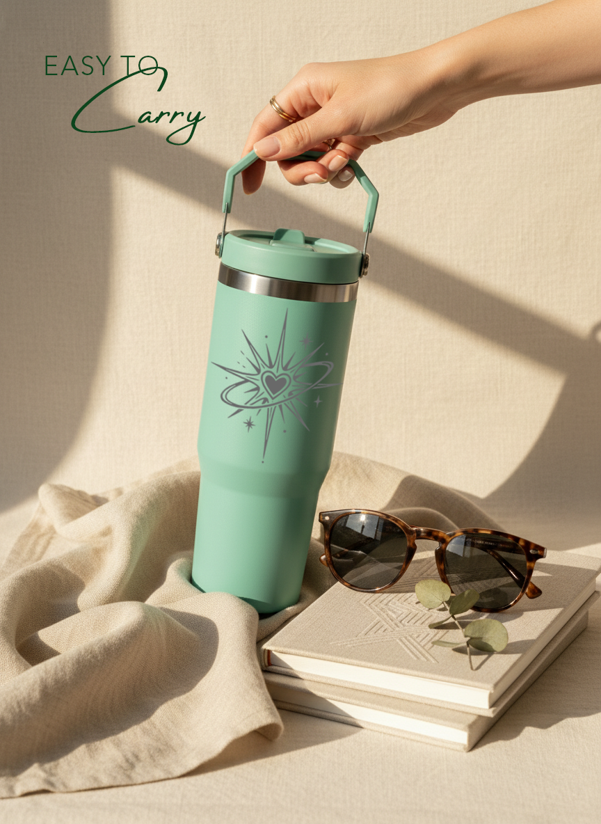 WayFay Tumbler Double Walled Insulated 12 hrs+ 1000 ML | 7 Colors|Heart Nebula | 1 Litre 1219 Avenue