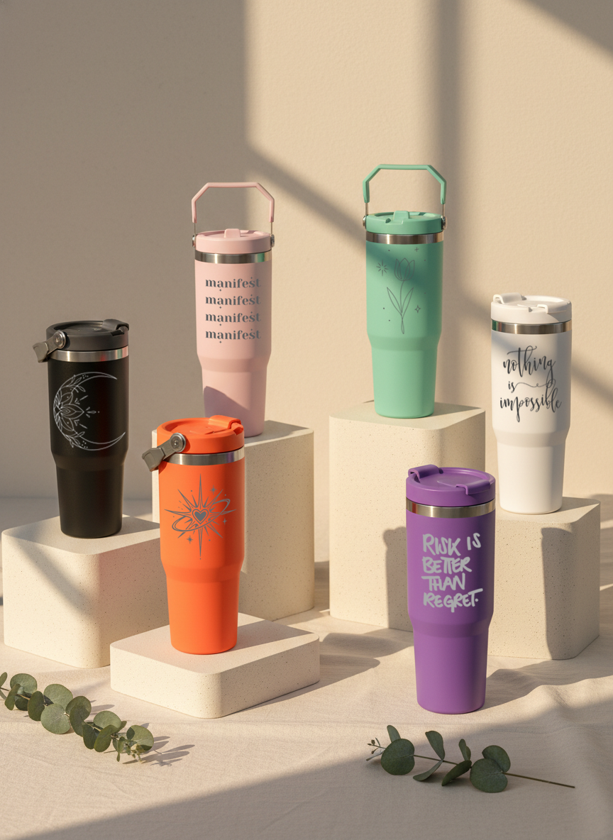 WayFay Tumbler Double Walled Insulated 12 hrs+ 1000 ML | 7 Colors|Im-Possible | 1 Litre 1219 Avenue
