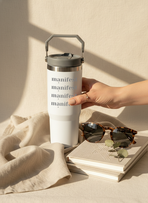 WayFay Tumbler Double Walled Insulated 12 hrs+ 1000 ML | 7 Colors| Manifest It | 1 Litre 1219 Avenue
