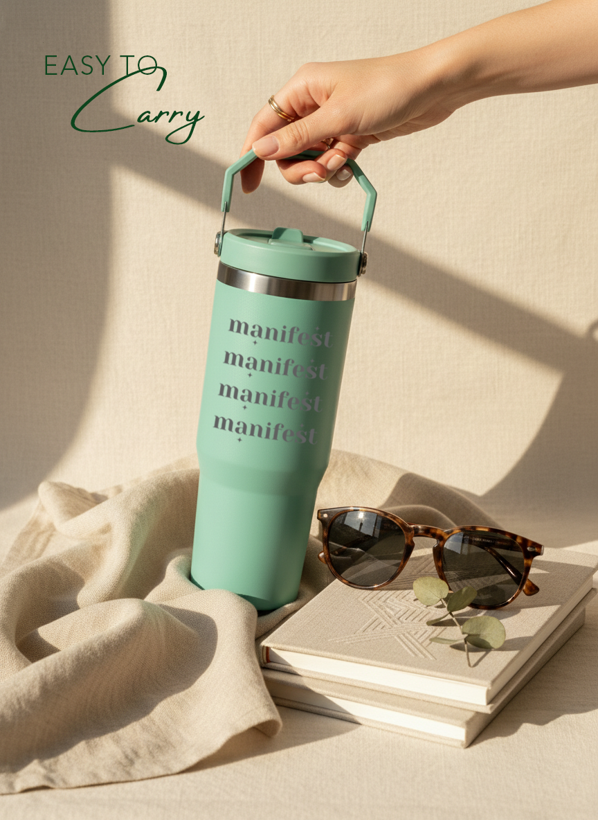 WayFay Tumbler Double Walled Insulated 12 hrs+ 1000 ML | 7 Colors| Manifest It | 1 Litre 1219 Avenue