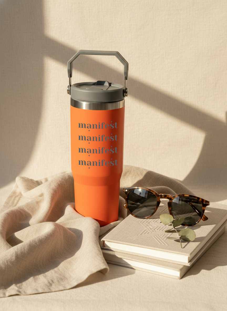 WayFay Tumbler Double Walled Insulated 12 hrs+ 1000 ML | 7 Colors| Manifest It | 1 Litre 1219 Avenue