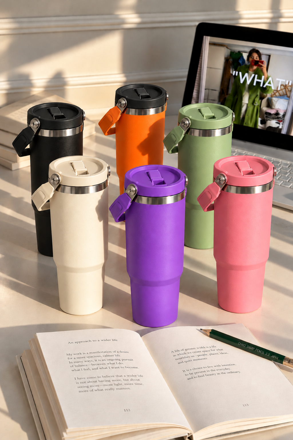 WayFay Tumbler Double Walled Insulated 12 hrs+ 1000 ML | 7 Colors| Premium Gifting | 1 Litre 1219 Avenue