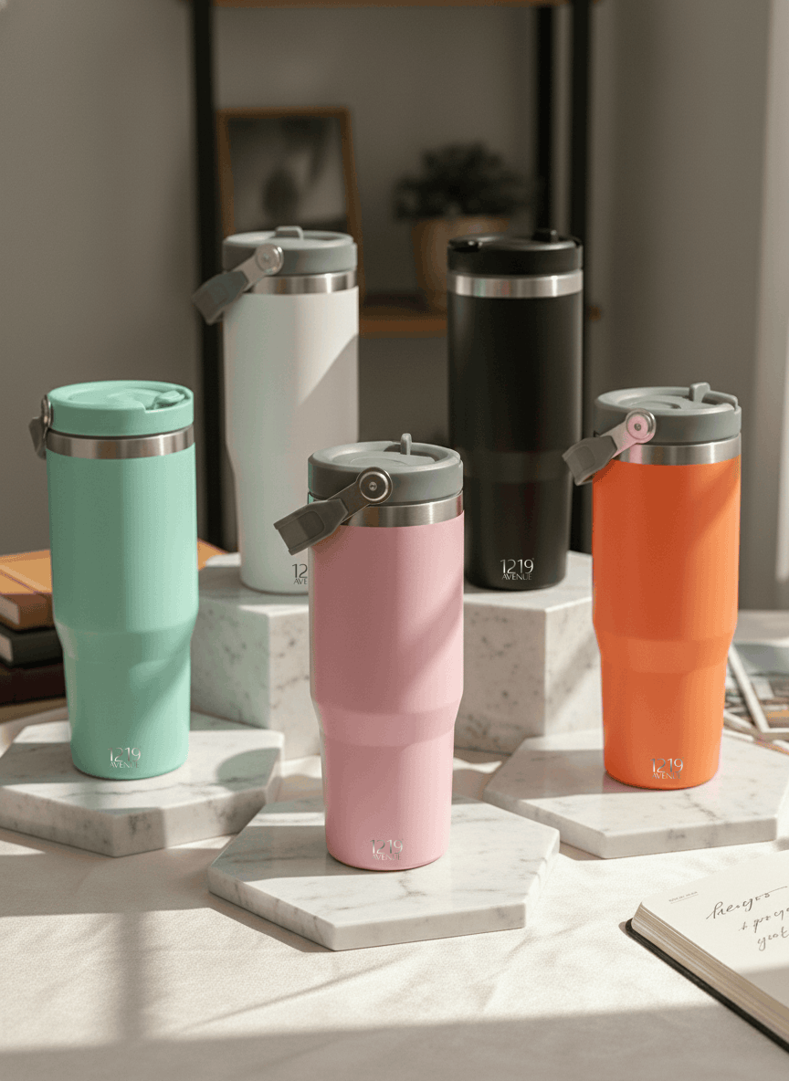 WayFay Tumbler Double Walled Insulated 12 hrs+ 1000 ML | 7 Colors| Premium Gifting | 1 Litre 1219 Avenue