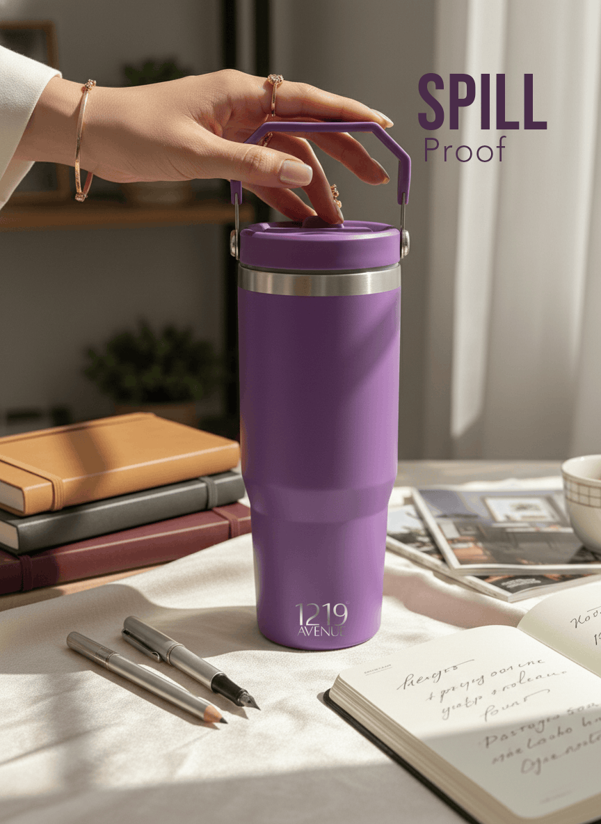 WayFay Tumbler Double Walled Insulated 12 hrs+ 1000 ML | 7 Colors| Premium Gifting | 1 Litre 1219 Avenue
