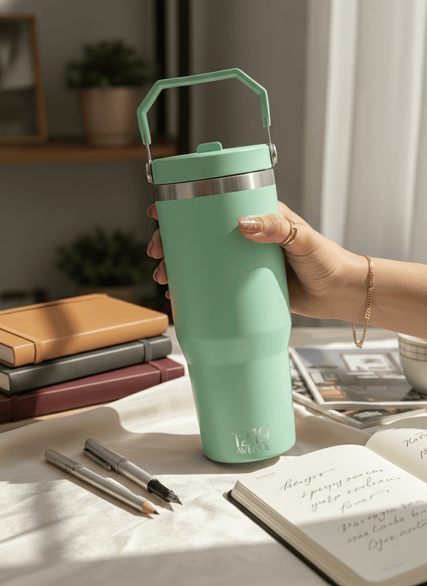 WayFay Tumbler Double Walled Insulated 12 hrs+ 1000 ML | 7 Colors| Premium Gifting | 1 Litre 1219 Avenue